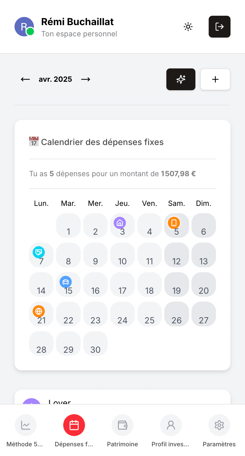Dépenses fixes