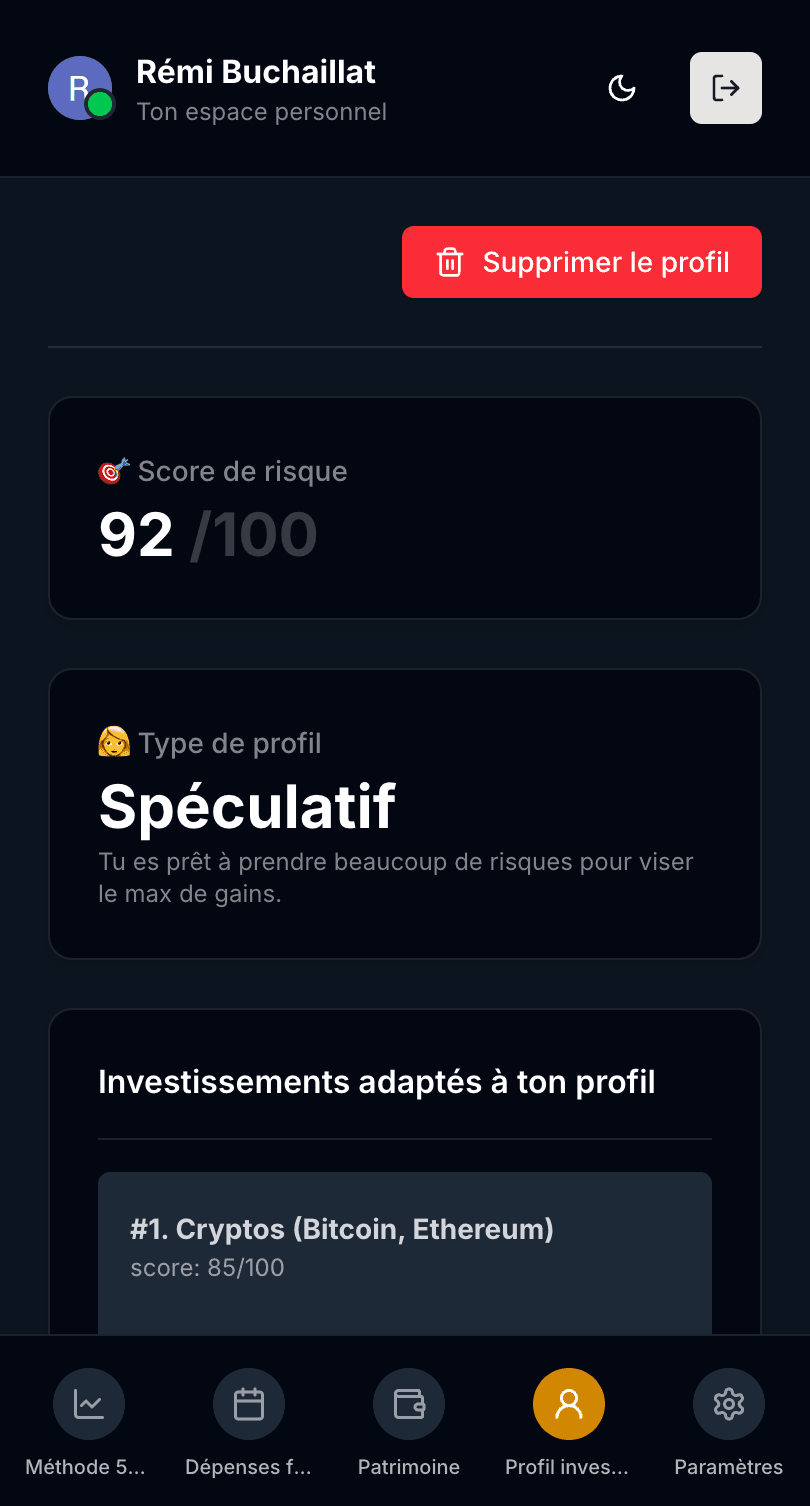 Profil d'investisseur